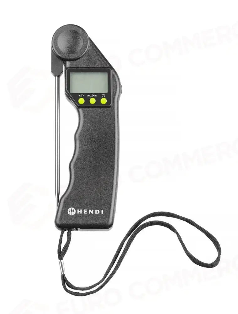 TERMOMETRO DIGITALE CON SONDA PIEGHEVOLE NERO 160X55X(H)20MM - HENDI