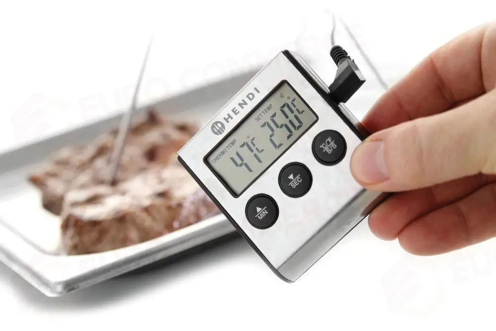 TERMOMETRO A SONDA CON TIMER 65X70X(H)17MM - HENDI