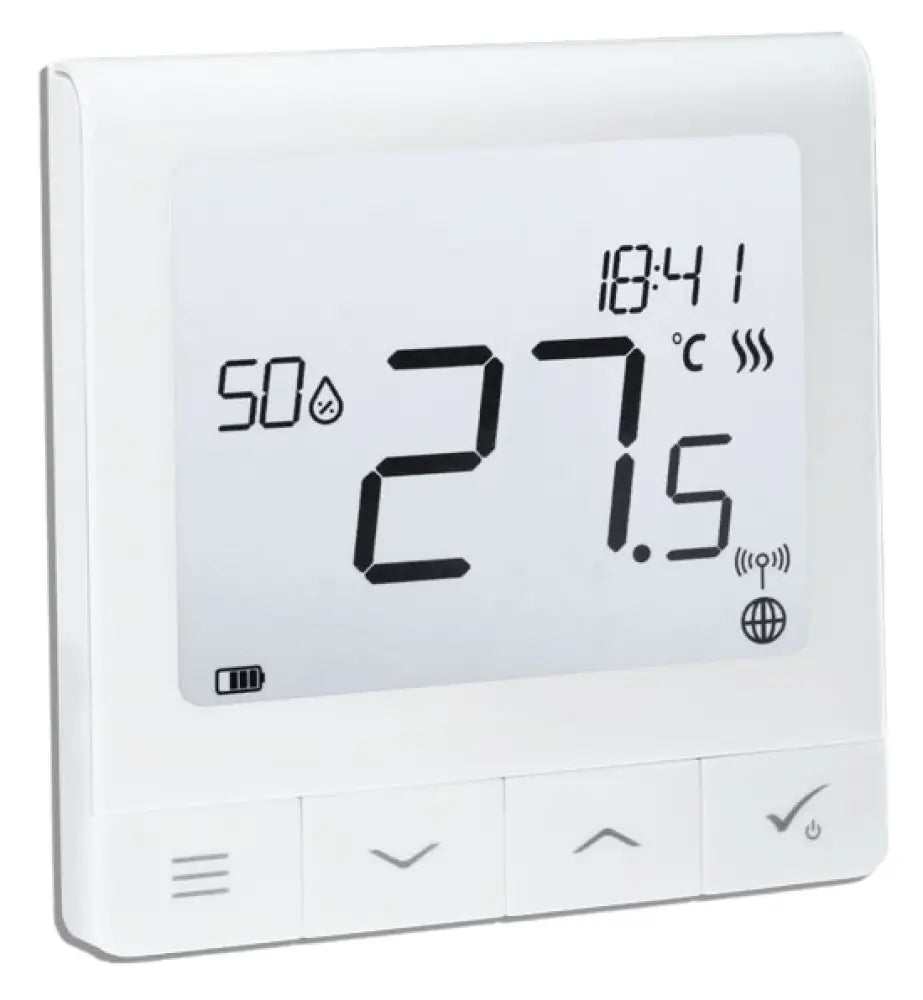 TERMOSTATO PER RISCALDAMENTI ELEGANCE BIO - HALLER - Termostato Classico Smart Home - Riscaldamenti ad Infrarossi