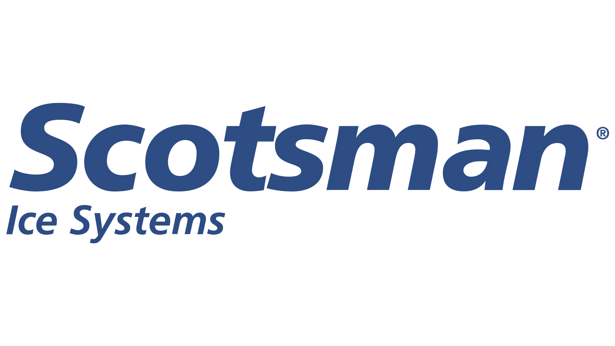 Testo del logo 'Blue Scotsman Ice Systems' su sfondo nero.
