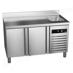 TGN 135 V-TAVOLO REFRIGERATO NEGATIVO GN CON LAVELLO INCORPORATO NEL PIANO. (VASCA 330X330X200 MM) - ASPES PROFESSIONAL