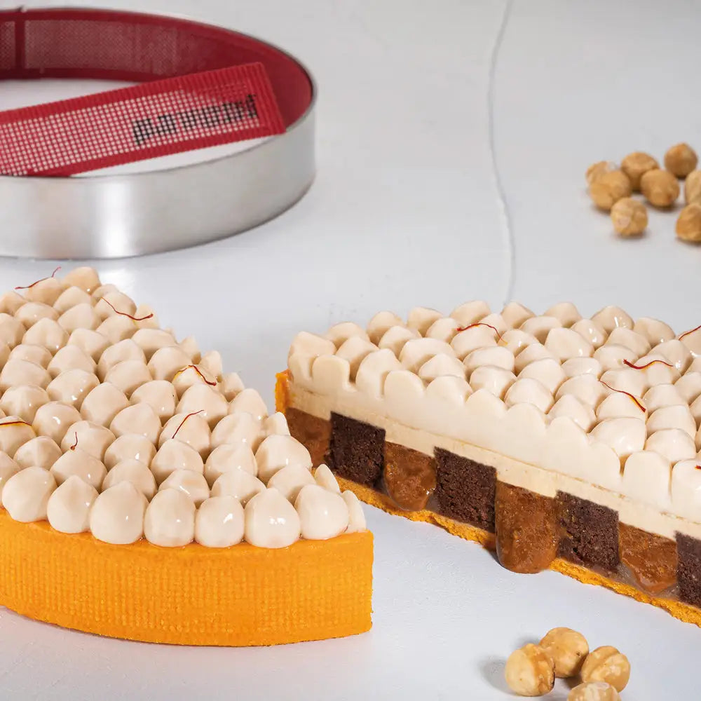 TOP IN SILICONE HAZEL LAGHI E CARIDI - Ø MM 180X18 H VOL. ~ 267 ML - DIM STAMPO MM 190X190X2 - TOP25S - PAVONI ITALIA