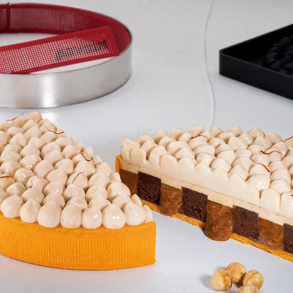 TOP IN SILICONE HAZEL LAGHI E CARIDI - Ø MM 180X18 H VOL. ~ 267 ML - DIM STAMPO MM 190X190X2 - TOP25S - PAVONI ITALIA