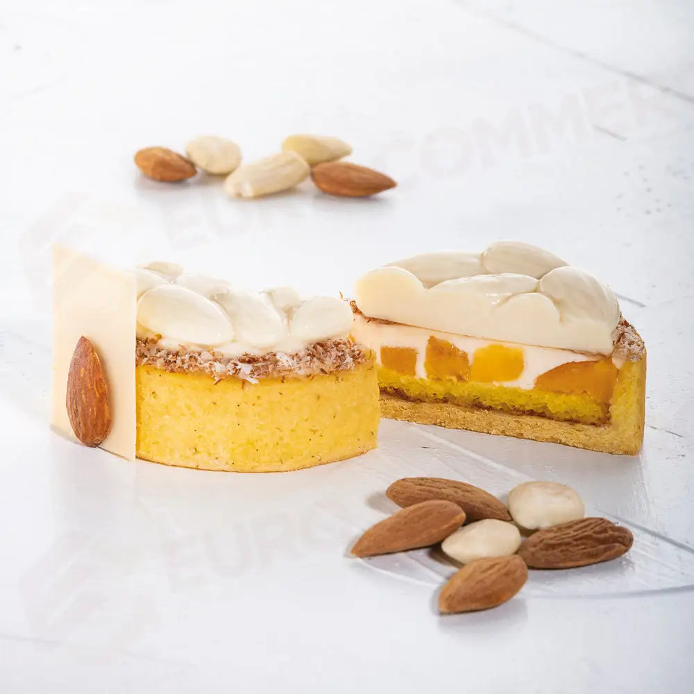TOP IN SILICONE PER MONOPORZIONI MINI ALMONDS LAGHI E CARIDI - 8 IMPRONTE Ø MM 60X14 H VOL. ~ 28 ML - DIM STAMPO MM