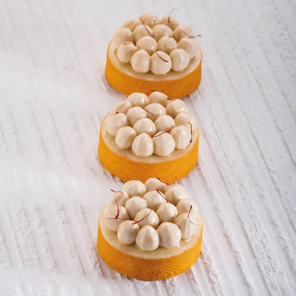 TOP IN SILICONE PER MONOPORZIONI MINI HAZEL LAGHI E CARIDI - 8 IMPRONTE Ø MM 60X18 H VOL. ~ 30 ML - DIM STAMPO MM