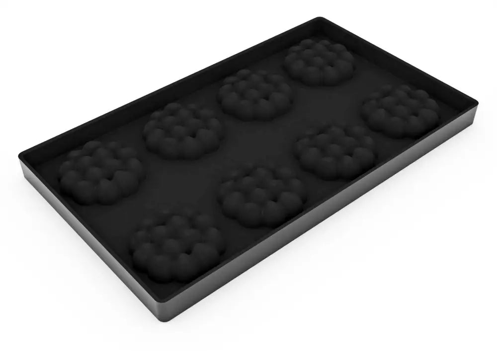 TOP IN SILICONE PER MONOPORZIONI MINI HAZEL LAGHI E CARIDI - 8 IMPRONTE Ø MM 60X18 H VOL. ~ 30 ML - DIM STAMPO MM