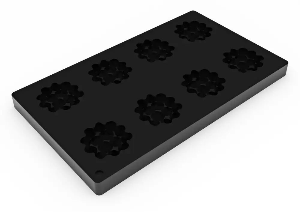 TOP IN SILICONE PER MONOPORZIONI MINI HAZEL LAGHI E CARIDI - 8 IMPRONTE Ø MM 60X18 H VOL. ~ 30 ML - DIM STAMPO MM