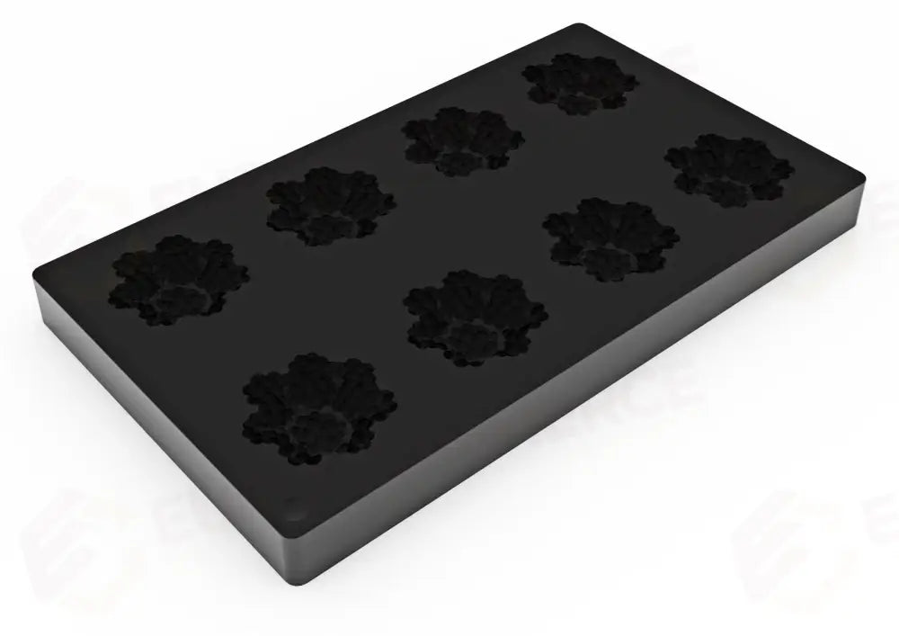 TOP IN SILICONE PER MONOPORZIONI MINI RAVEN LAGHI E CARIDI - 8 IMPRONTE Ø MM 60X23 H VOL. ~ 40 ML - DIM STAMPO MM