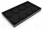 TOP IN SILICONE PER MONOPORZIONI MINI RAVEN LAGHI E CARIDI - 8 IMPRONTE Ø MM 60X23 H VOL. ~ 40 ML - DIM STAMPO MM
