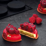 TOP IN SILICONE PER MONOPORZIONI MINI SCARLET LAGHI E CARIDI - 8 IMPRONTE Ø MM 62X21 H VOL. ~ 38 ML - DIM STAMPO MM