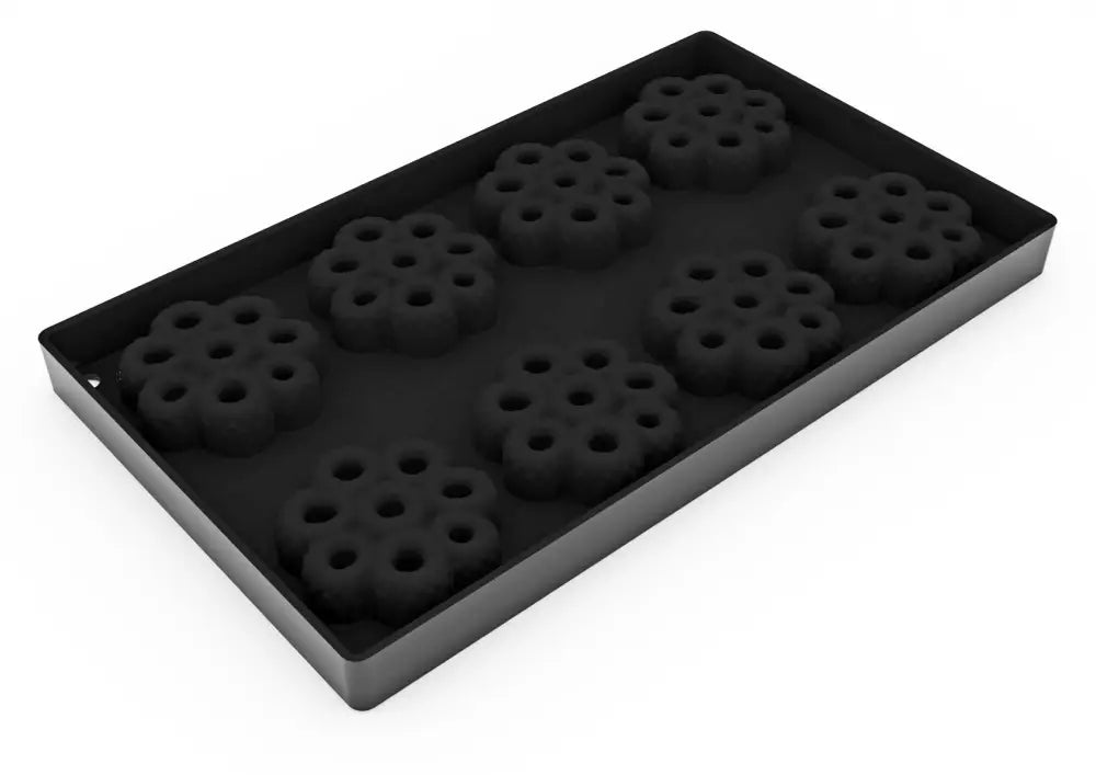 TOP IN SILICONE PER MONOPORZIONI MINI SCARLET LAGHI E CARIDI - 8 IMPRONTE Ø MM 62X21 H VOL. ~ 38 ML - DIM STAMPO MM