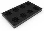 TOP IN SILICONE PER MONOPORZIONI MINI SCARLET LAGHI E CARIDI - 8 IMPRONTE Ø MM 62X21 H VOL. ~ 38 ML - DIM STAMPO MM