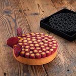 TOP IN SILICONE SCARLET LAGHI E CARIDI - Ø MM 180X26 H VOL. ~ 440 ML - DIM STAMPO MM 190X190X28 H - TOP27S - PAVONI