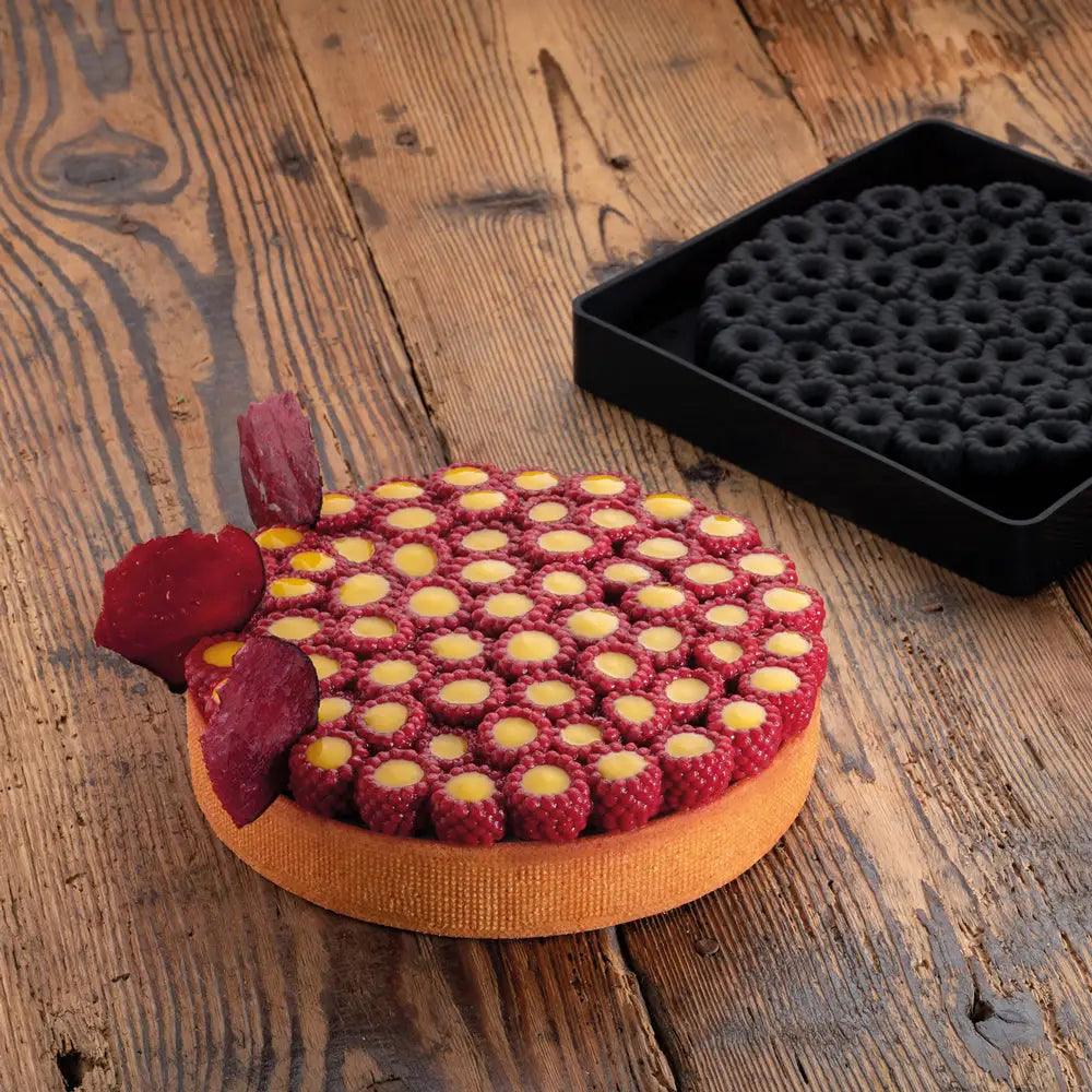 TOP IN SILICONE SCARLET LAGHI E CARIDI - Ø MM 180X26 H VOL. ~ 440 ML - DIM STAMPO MM 190X190X28 H - TOP27S - PAVONI