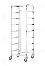 TROLLEY PER CESTELLI LAVASTOVIGLIE - 7 X 500 500MM HENDI 615X560X(H)1710MM - 810583