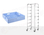TROLLEY PER CESTELLI LAVASTOVIGLIE - 7 X 500 500MM HENDI 615X560X(H)1710MM - 810583