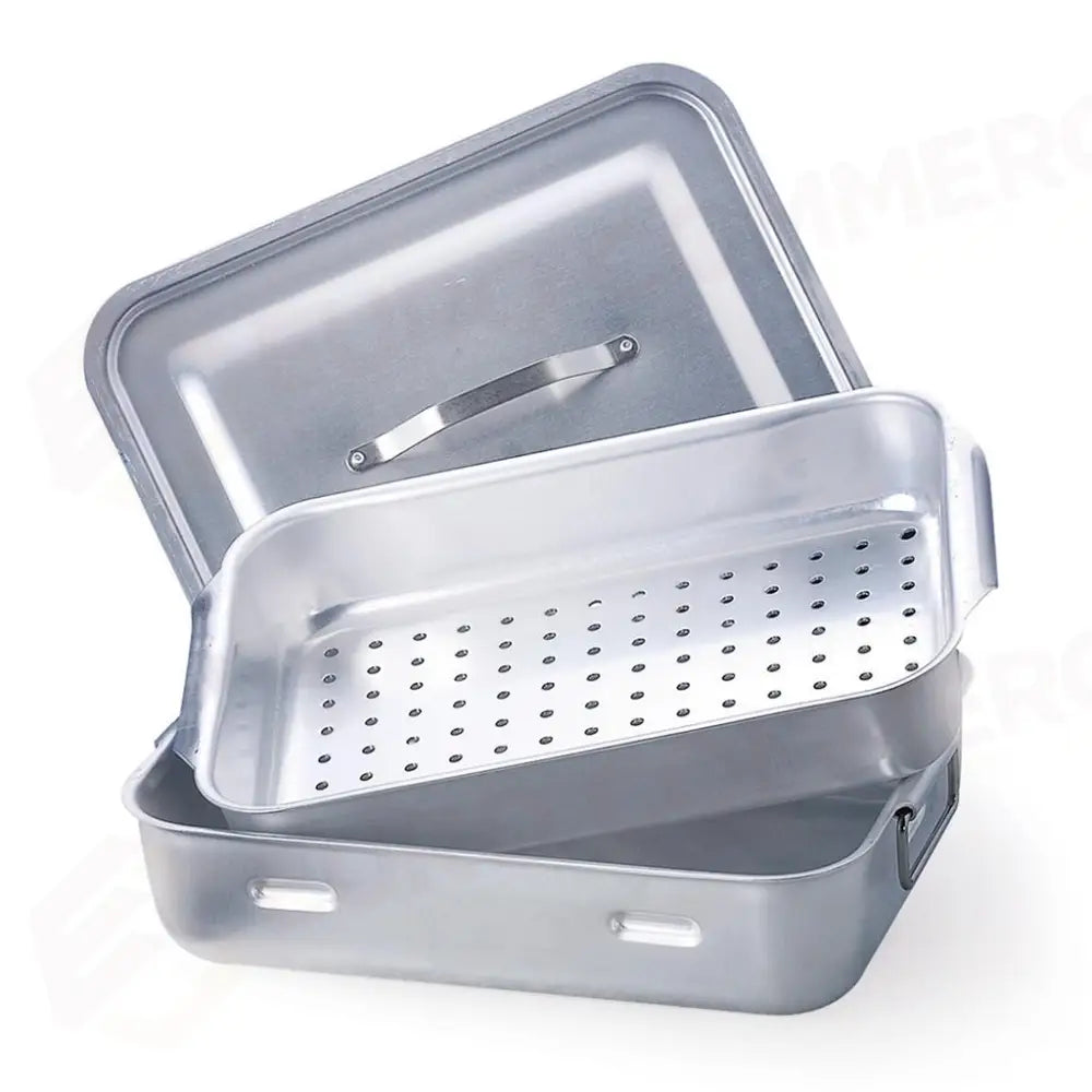 VAPORIERA RETTANGOLARE CON COPERCHIO 45X30 CM ALLUMINIO 151V - 3 MM ALMA151V AGNELLI - 0070785 - MEDRI