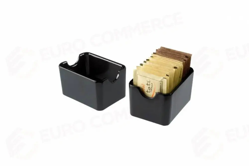 VASCHETTA PORTABUSTINE NERO - 9X6X5 CM - T8218 - LEONE - MELAMINA NERA