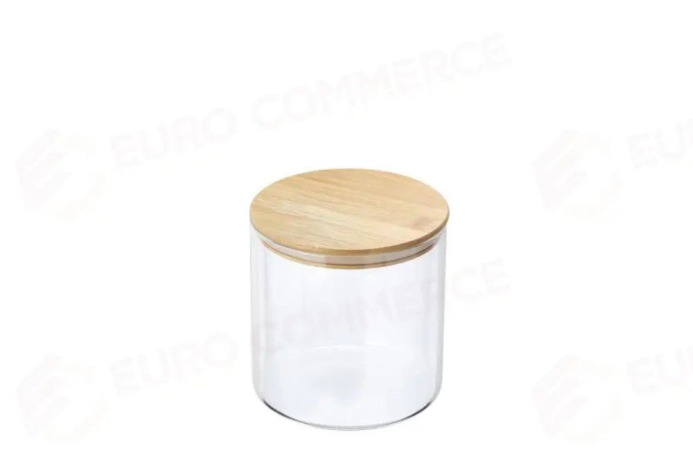 VASETTO IN VETRO CON COPERCHIO IN BAMBOO TRASPARENTE - Ø15X16H - T3030 - LEONE - VETRO