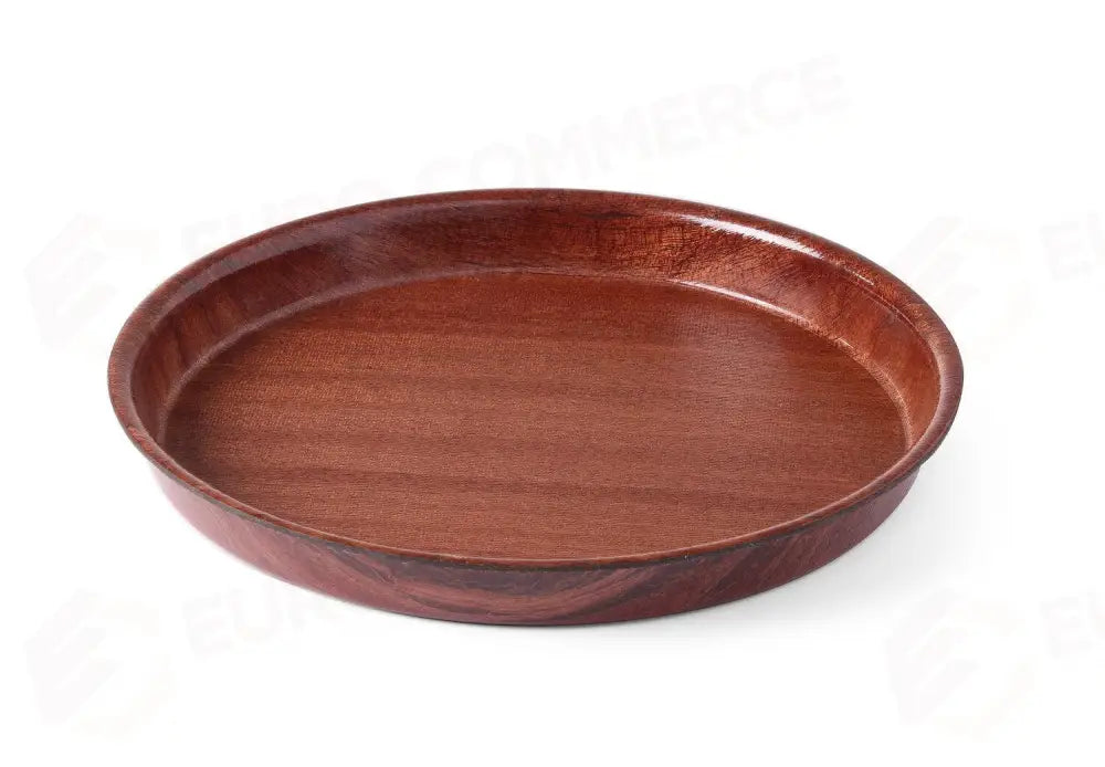 VASSOI DA SERVIZIO WOOD FORM AMERBOX MOGANO Ø360X(H)30MM - HENDI