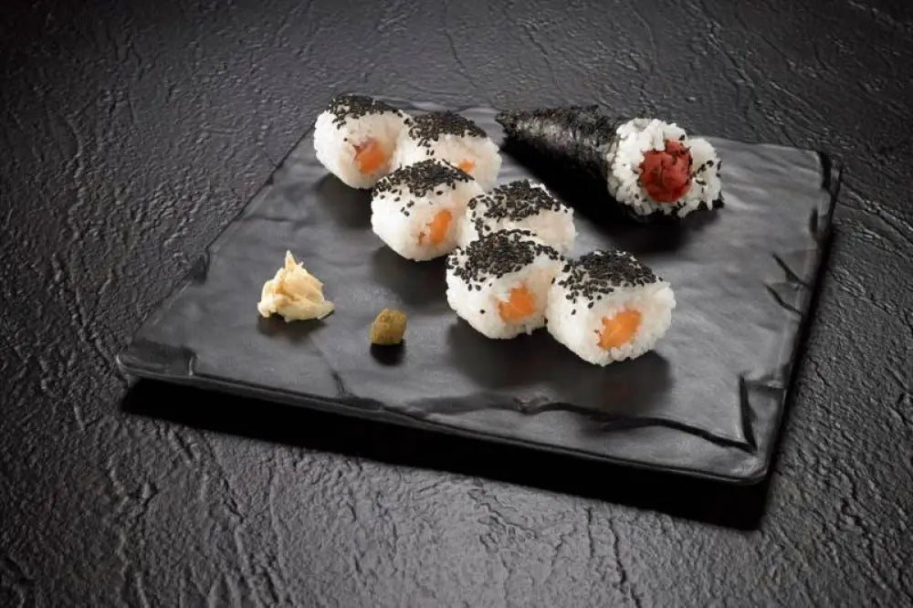 VASSOI SUSHI MELAMINA NERO - 50X25X2 CM - T8212 - LEONE - MELAMINA NERA