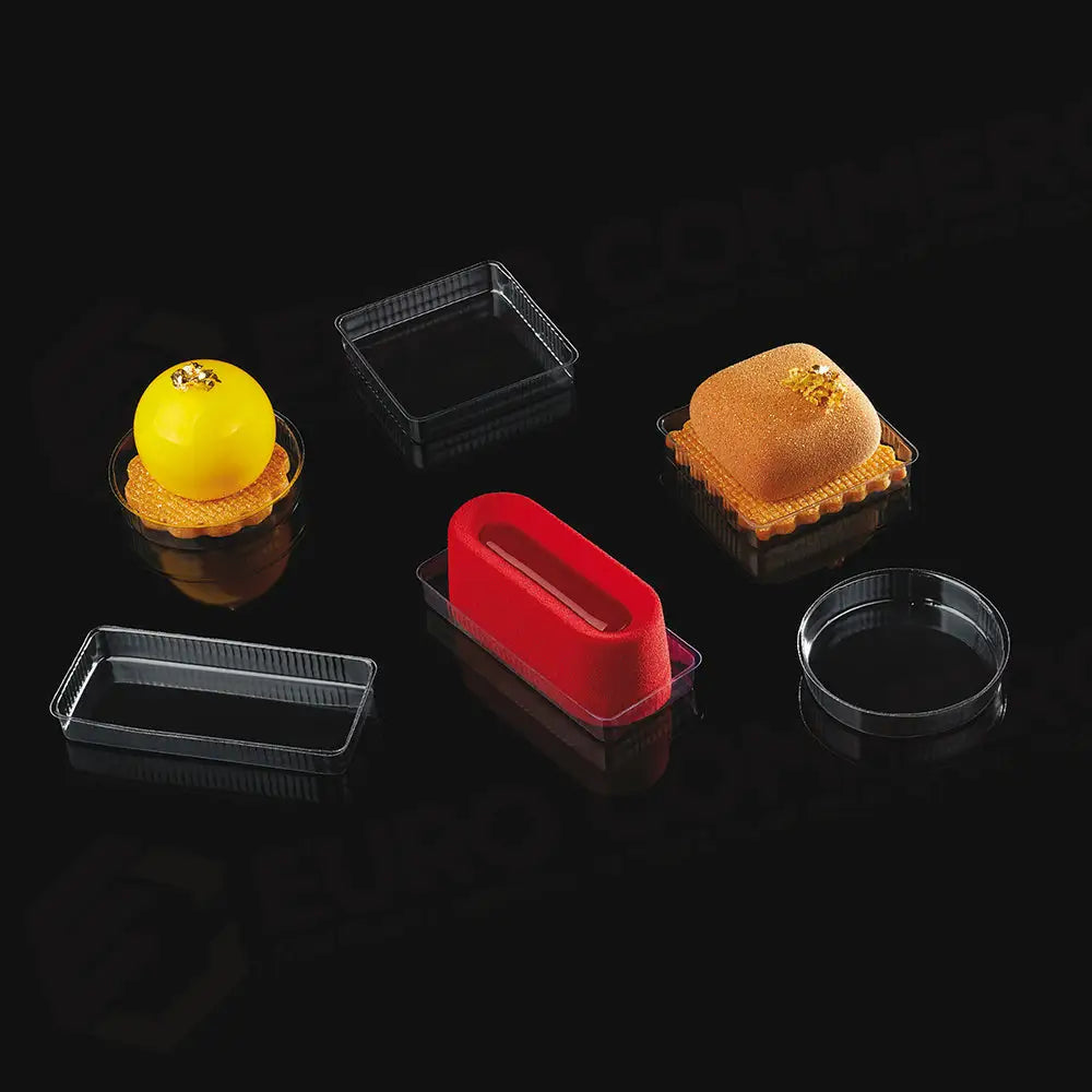 VASSOIETTI TERMOFORMATI QUADRATIPER MIGNON - 42 X 42 X H 8 MM - 2000 PZ - VM2B - PAVONI ITALIA - ATTREZZATURA