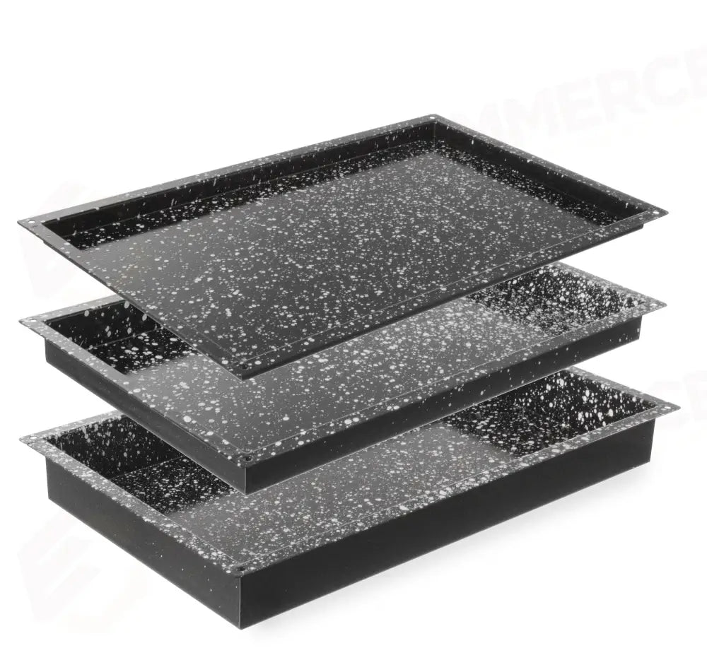 VASSOIO CONVECTOMAT CLASSIC GN 1/1 HENDI NERO 530X325X(H)80MM RETTANGOLARE - 890226