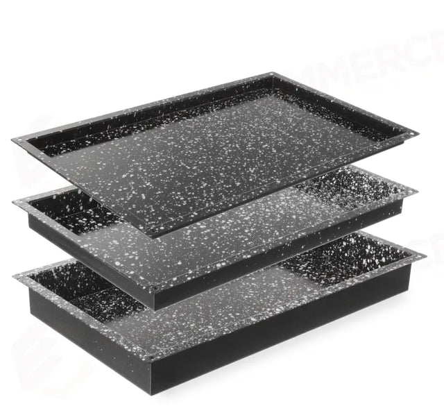 VASSOIO CONVECTOMAT CLASSIC GN 1/1, HENDI, GN 1/1, NERO, 530X325X(H)80MM, RETTANGOLARE - 890226