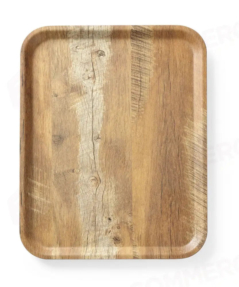 VASSOIO DA SERVIZIO IN MELAMINA CON STAMPA TIPO LEGNO AMERBOX LEGNA 330X430MM - HENDI