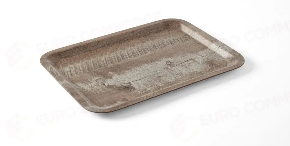 VASSOIO DA SERVIZIO IN MELAMINA CON STAMPA TIPO LEGNO AMERBOX LEGNO SCURO 240X340MM - HENDI