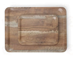 VASSOIO DA SERVIZIO IN MELAMINA CON STAMPA TIPO LEGNO AMERBOX SCURO 370X530MM - 508954