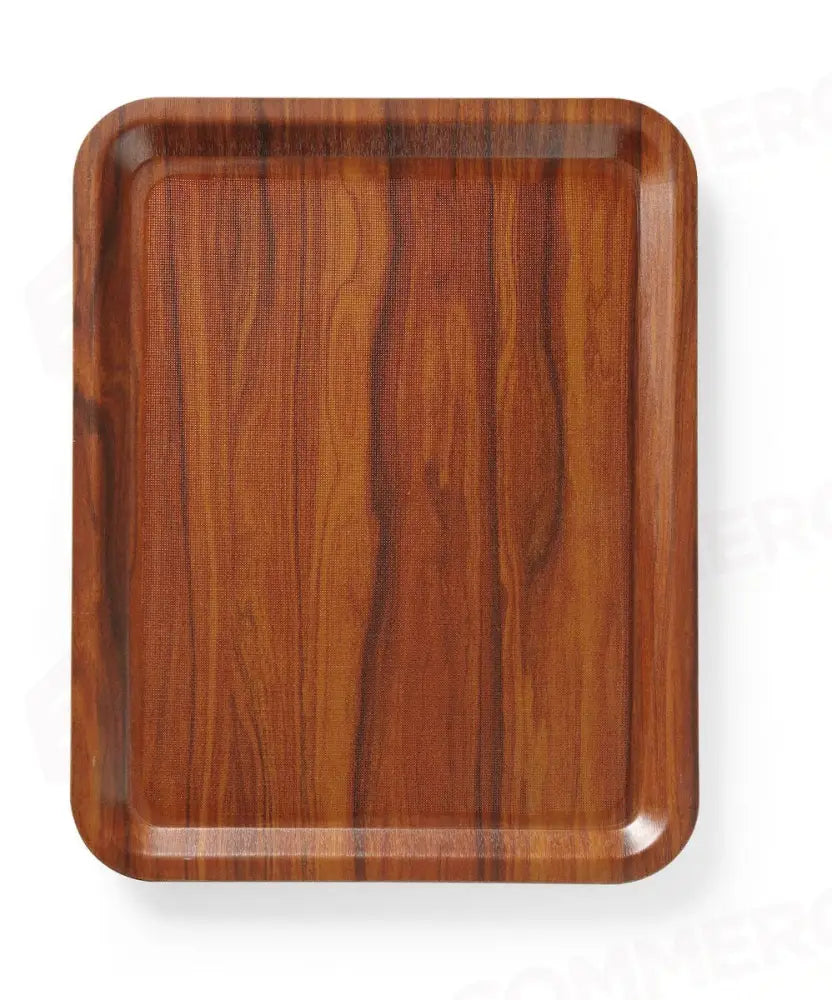 VASSOIO DA SERVIZIO RETTANGOLARE ANTISCIVOLO LAMINATO AMERBOX MOGANO 460X360MM - HENDI