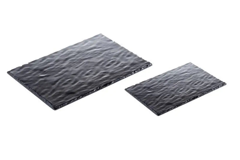 VASSOIO EFFETTO ARDESIA NERO - 38X26 CM - T8242 - LEONE - MELAMINA NERA