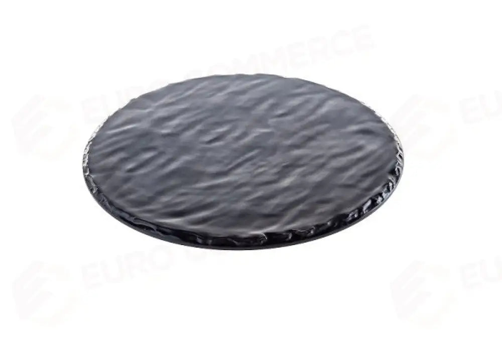 VASSOIO EFFETTO ARDESIA NERO - Ø30 CM - T8240 - LEONE - MELAMINA NERA