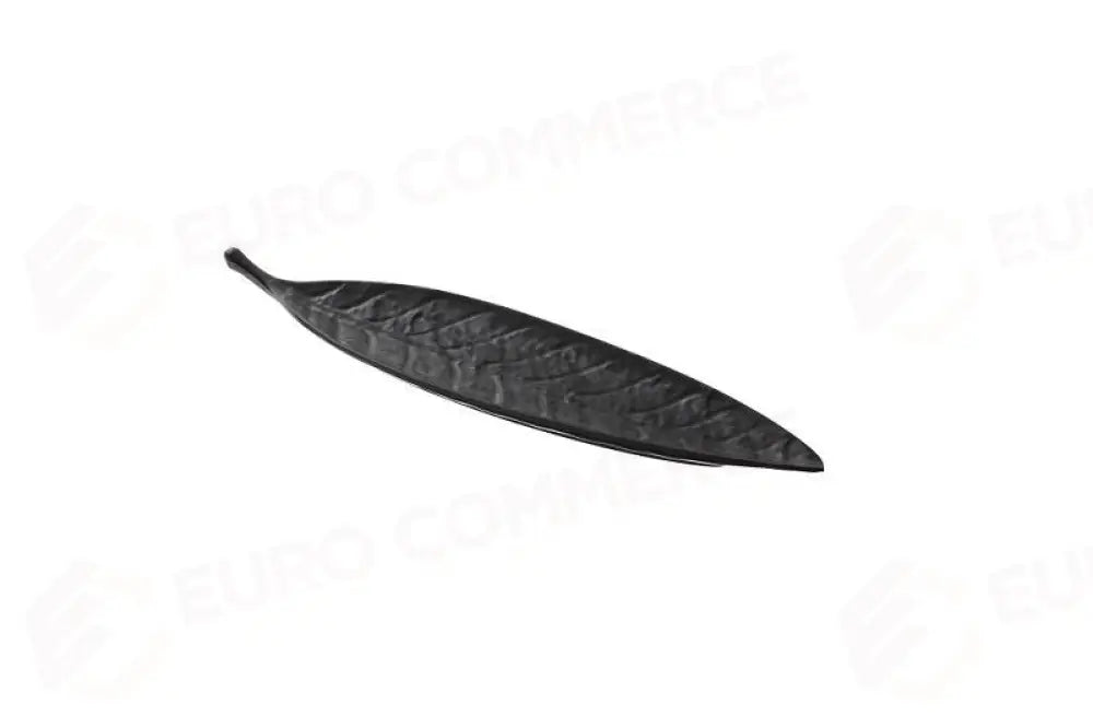 VASSOIO FOGLIA IN MELAMINA NERO - 41X9,5X3 CM - T8258 - LEONE - MELAMINA NERA