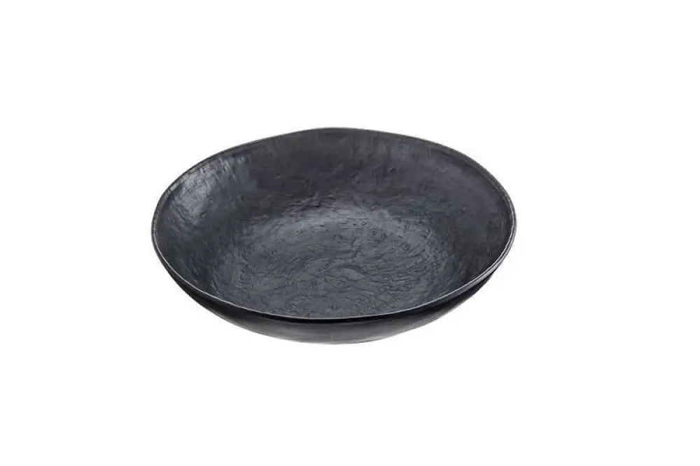 VASSOIO MELAMINA LINEA MAYA NERO - Ø31,2X8,5 CM - T8250 - LEONE - MELAMINA NERA