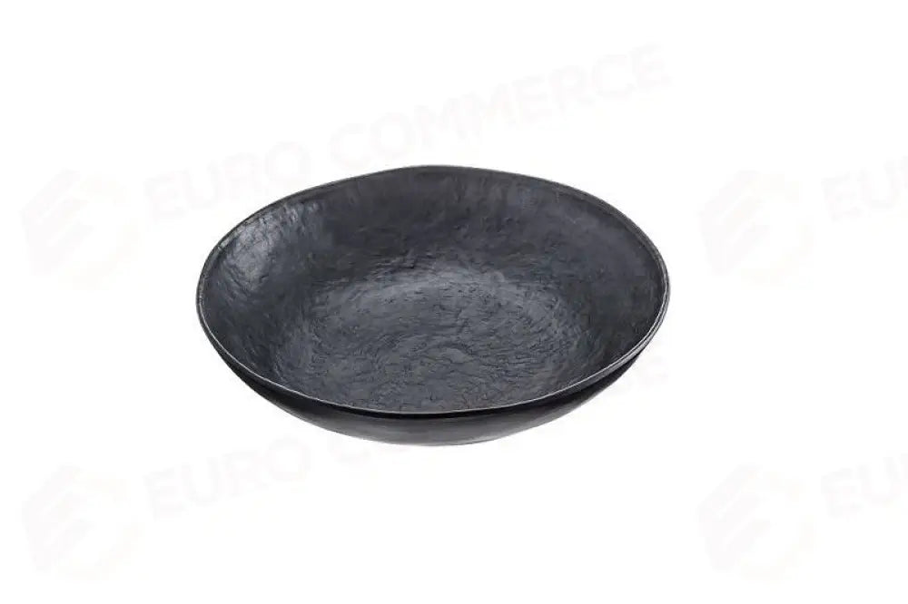 VASSOIO MELAMINA LINEA MAYA NERO - Ø39X7X3X4 CM - T8253 - LEONE - MELAMINA NERA