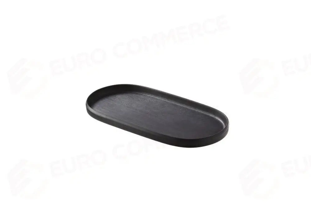 VASSOIO OVALE LANZAROTE NERO - 26,2X12,8X1,8 CM - T8268 - LEONE - MELAMINA NERA