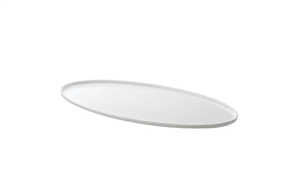 VASSOIO OVALE SNOW BIANCO - 45X25X1,6 CM - T8435 - LEONE - MELAMINA BIANCA