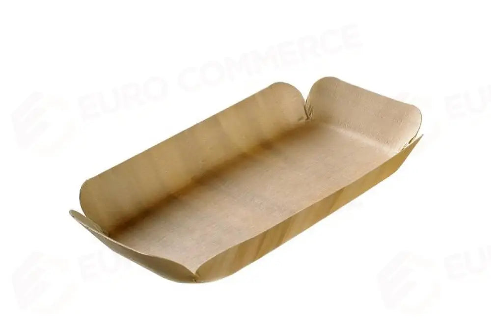 VASSOIO RETTANGOLARE IN LEGNO NATURALE - 21X10.5X3 CM - Q1007 - LEONE - MONOUSO BIO