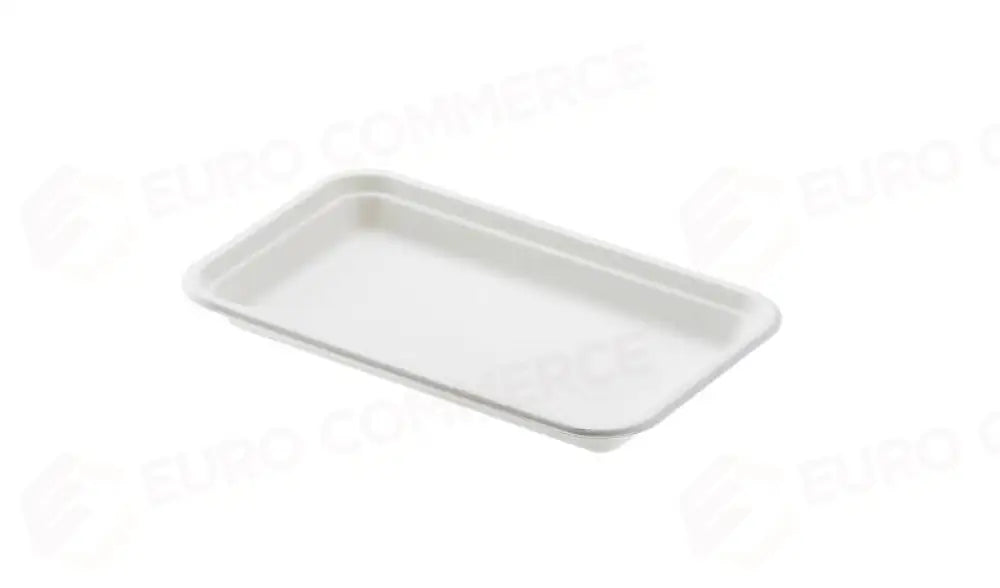 VASSOIO RETTANGOLARE IN POLPA DI CELLELOSA BIANCO - POLPA DI CELLELOSA CM. 22,5X13,5X2,3H. 350 ML. - Q2067 - LEONE
