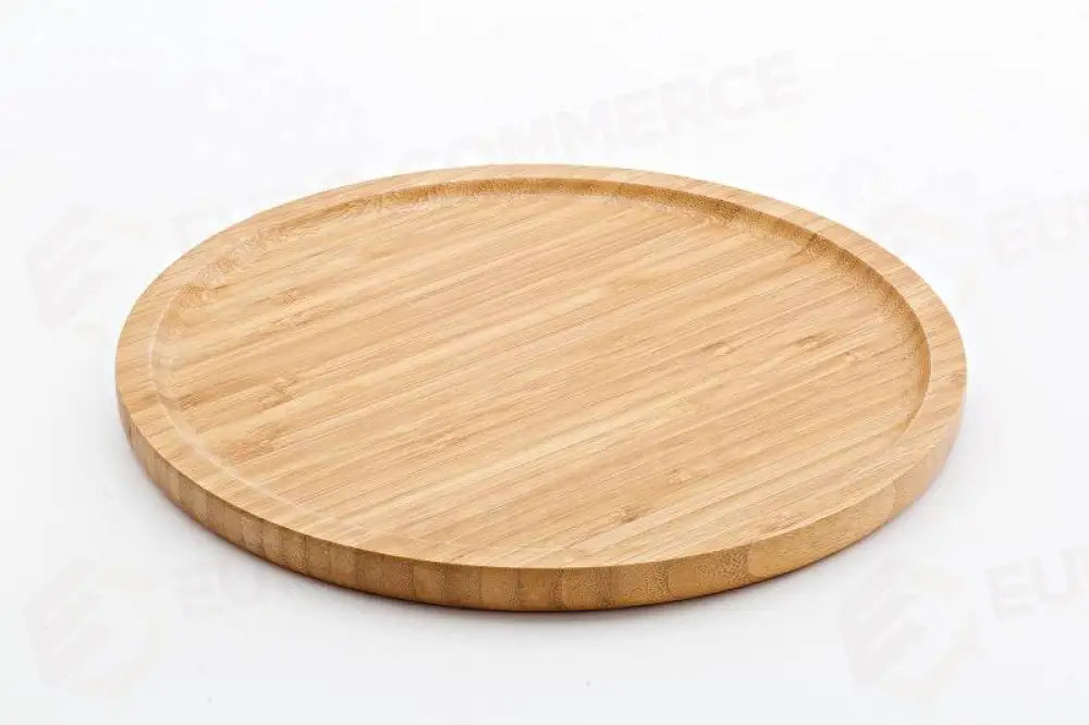 VASSOIO ROTONDO IN BAMBOO NATURALE - Ø24 X1.5 CM - S4012 - LEONE - VASSOI E TAGLIERI IN BAMBOO