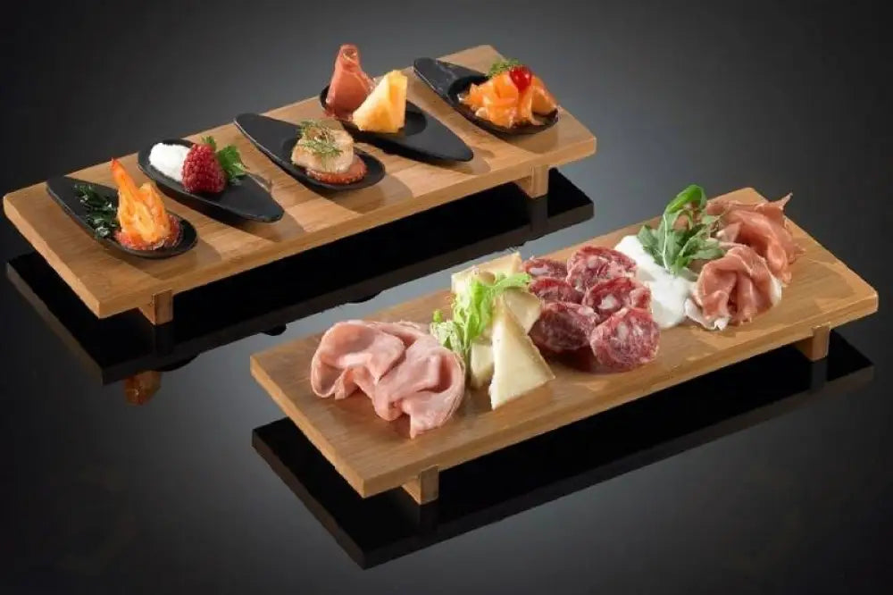 VASSOIO SUSHI NATURALE - BAMBOO RETTANGOLARE CM.30X11X2,5H - S0062 - LEONE - VASSOI E TAGLIERI IN BAMBOO