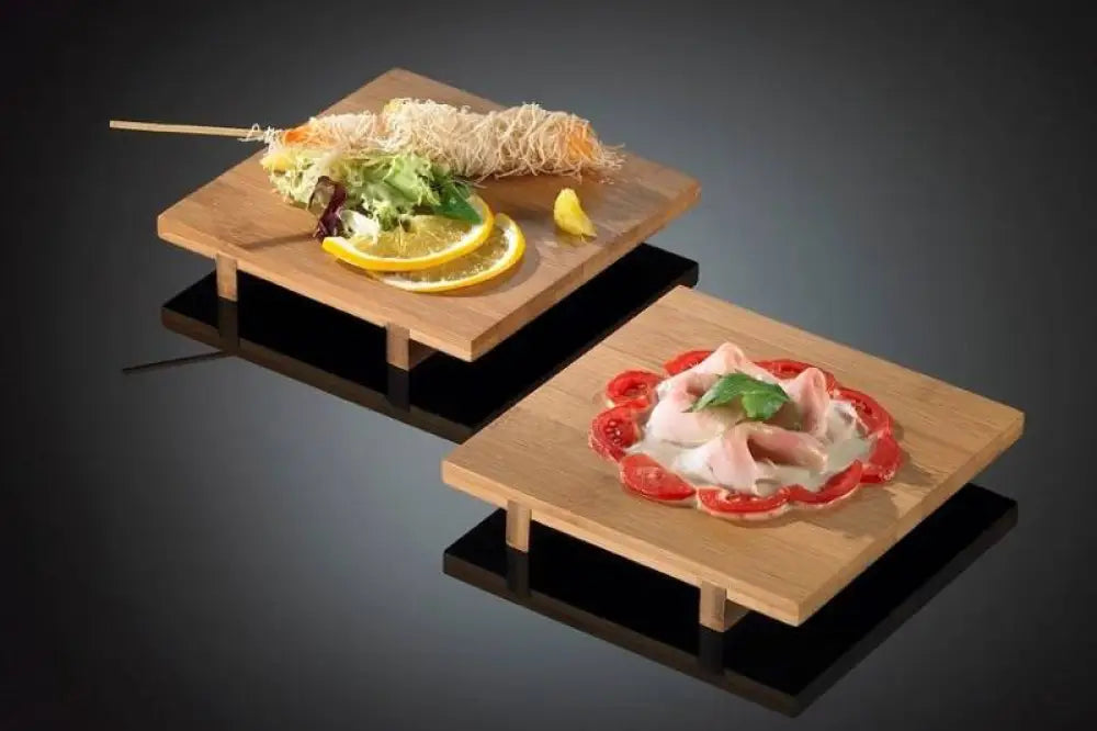 VASSOIO SUSHI NERO - BAMBOO QUADRATO CM.15X15X2,5H - S0061.Z - LEONE - VASSOI E TAGLIERI IN BAMBOO
