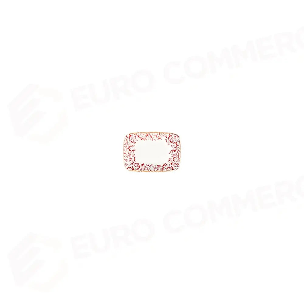 VENECIA MAROON W QUADRO RECTANGULAR PLATTER 11 CM (10 * 7) - 20644-153111 - ID FINE