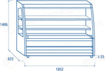 VETRINA MURALE SENZA PORTE (LARGHEZZA: 1856MM) M2 -1°C/+7°C - MC 180 - COOL HEAD