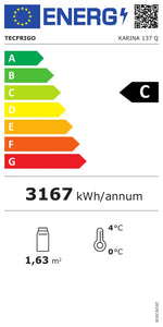 Etichetta Energetica KARINA 137 Q M CIOCCO TECFRIGO