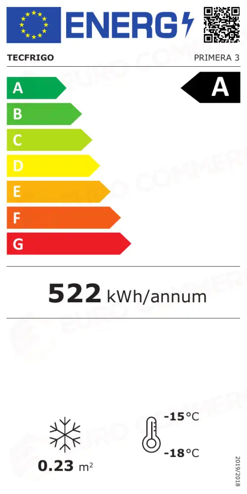 Etichetta Energetica PRIMERA 3 TECFRIGO
