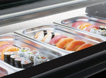 VETRINA ORRIZONTALE REFRIGERATA PER SERVIZIO ASSISTITO (SUSHI) M1 -1°C/+5°C - RS 80SQ - COOL HEAD