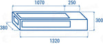 VETRINA ORRIZONTALE REFRIGERATA PER SERVIZIO ASSISTITO (SUSHI) M1 -1°C/+5°C - RS 60SQ - COOL HEAD